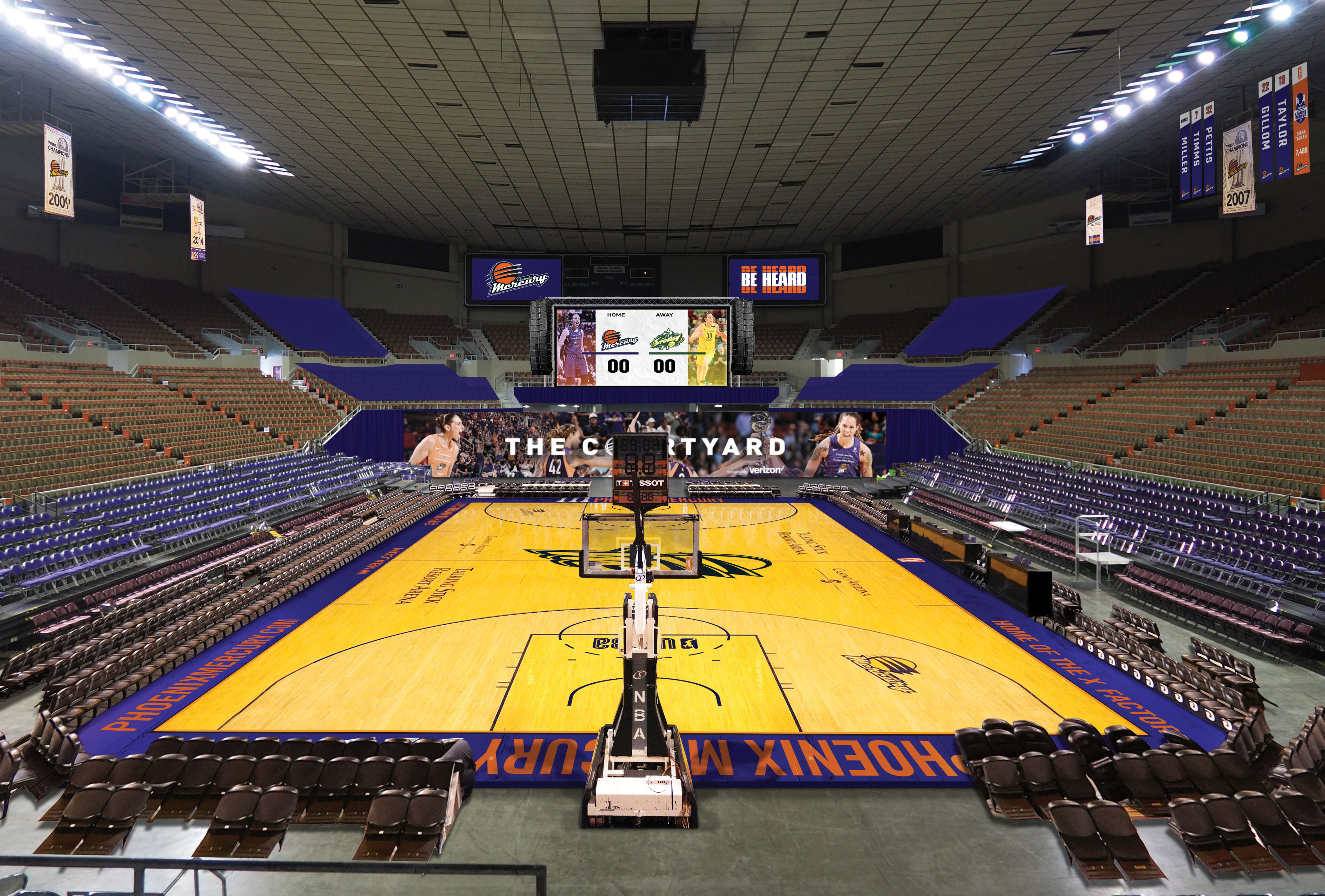 R arena. Portland veterans Memorial Coliseum. Финикс Меркури игра.