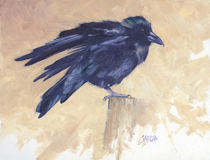 Mountain Trails Gallery debuts a new exhibition “Birds of a Feather” with a public reception on 1st Friday, Aug. 2, 5-8 p.m. Pieces will include several similar to this work, called "Morning Stroll," by Betty Carr. Courtesy image