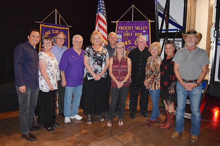 Pictured in the photo from left to right are Tailtwister Stephen Carbajal, Membership Gloria Grose, Past-President Danny Pruhs, Director Rick Anderson, President Linda Burk, Director Bruce Riley, Secretary Denise Johnson, Treasurer John Agan, 1st Vice President Debby Waugh, Director Jeannie Hall and Lion Tamer Kevin Cooke. (Courtesy)
