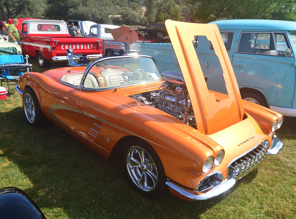 A 1960 Corvette at the 45th Annual Prescott Antique Auto Club Watson Lake Car Show Saturday, August 3, 2019, in Prescott. The show continues Sunday from 8 a.m. to 3 p.m. (Les Stukenberg/Courier)