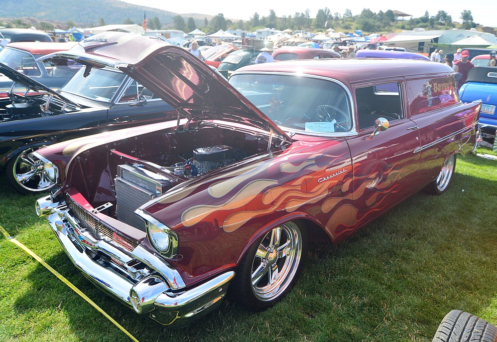 A 1957 Chevrolet Delivery at the 45th Annual Prescott Antique Auto Club Watson Lake Car Show Saturday, August 3, 2019, in Prescott. The show continues Sunday from 8 a.m. to 3 p.m. (Les Stukenberg/Courier)