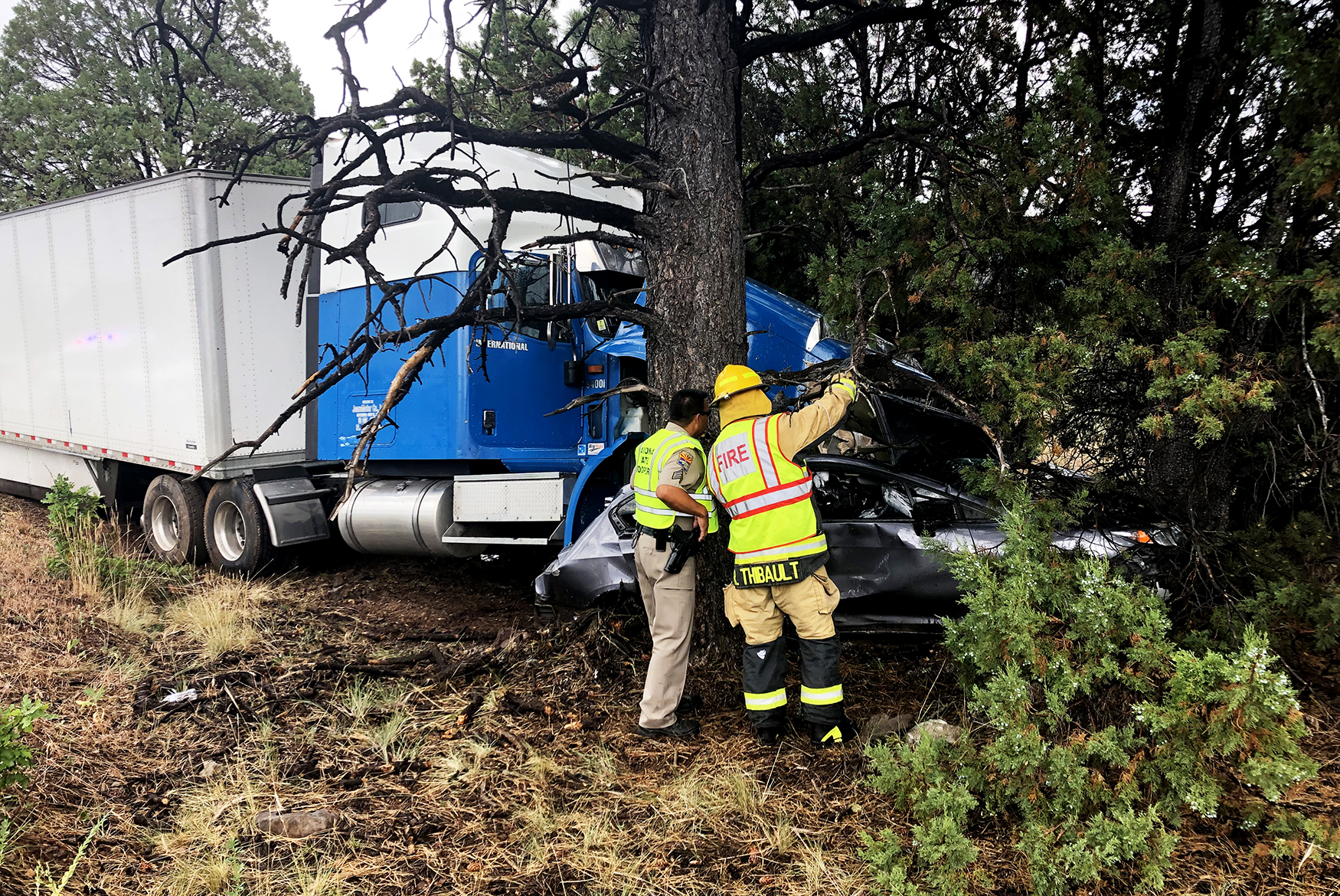 Williams Fire responds to multiple semi truck and car accidents in July