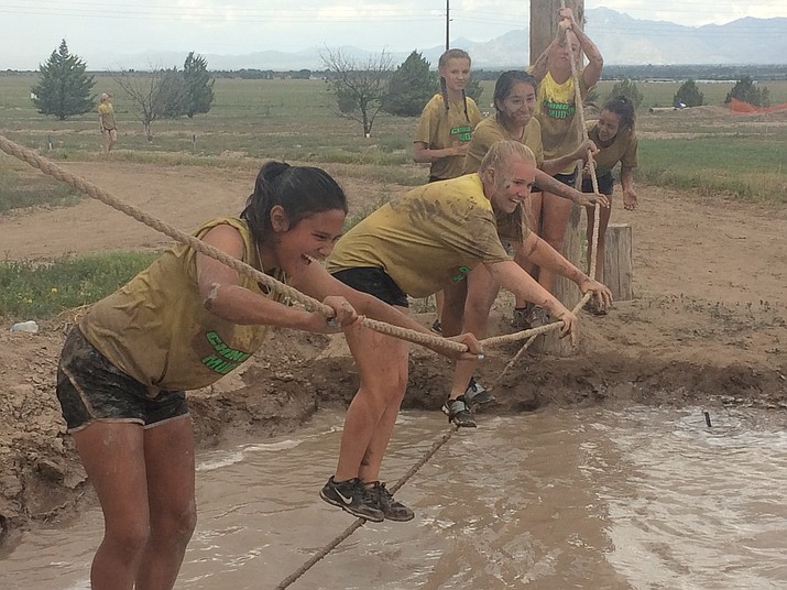 Members of the Chino Valley girls soccer team compete in last year's Chino Mud Run. The Chino Mud Run will be at Old Home Manor in Chino Valley on Saturday, Aug. 17. (Jason Wheeler/Courier, File)