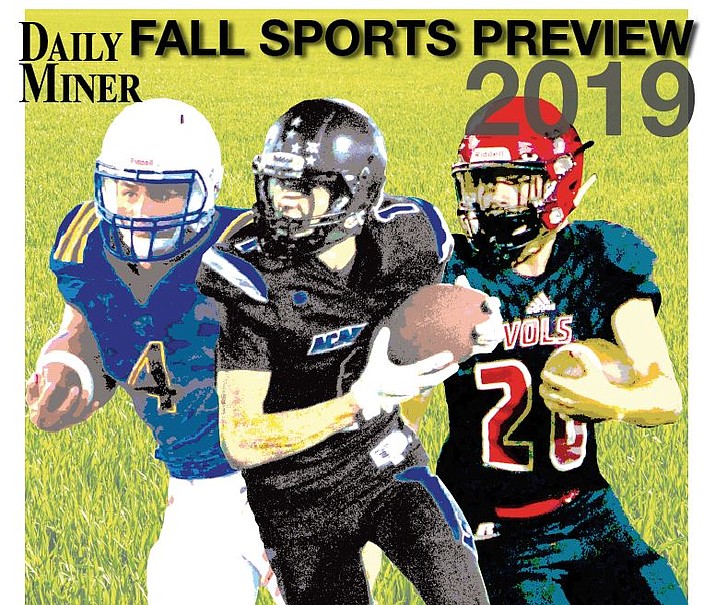 Above from left: Austin Dias, Dallas Edwards and Wesley Boyd. Scroll down to check out the 2019 Fall Sports Preview. (Daily Miner file photos)