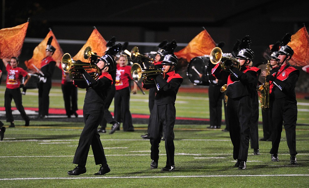 Bradshaw Mountain Band performs at halftime as the Bears host Estrella Foothills in their 2019 football home opener Friday, Aug. 23, 2019, in Prescott Valley. (Les Stukenberg/Courier)