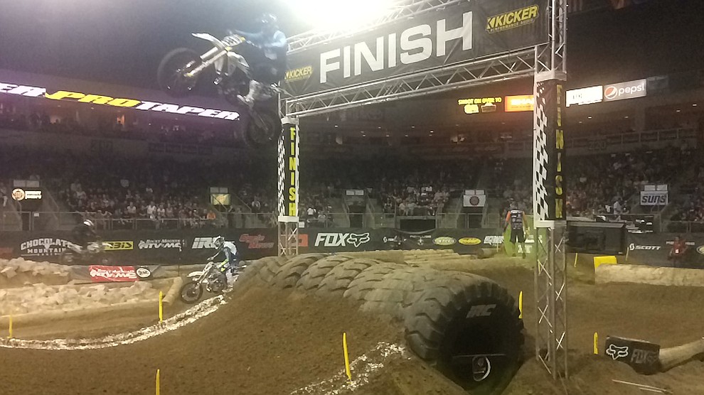 Racers took themselves to the limit at the Findlay Toyota Center Saturday night Aug. 24, for Endurocross Extreme Off-Road Racing. (Jason Wheeler/Courier)