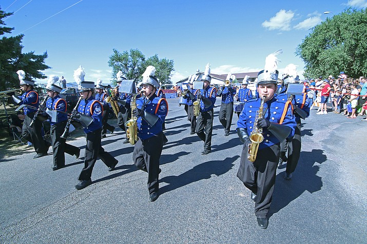Chino Valley High School Marching Band in the Territorial Days Parade. (Jason Wheeler/Courier)