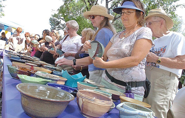 "Empty Bowls" will be held from 11 a.m. to 2 p.m. on Sunday, Sept. 15, on the Yavapai County Courthouse Plaza. For $20, participants choose a handcrafted bowl made by local artists and can select two soups prepared by local chefs. All proceeds go to local food banks. (Courier file photo)