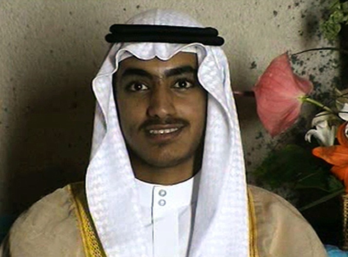 In this image from video released by the CIA, Hamza bin Laden, the son of of the late al-Qaida leader Osama bin Laden is seen as an adult at his wedding. The White House says Hamza bin Laden has been killed in a U.S. counterterrorism operation in the Afghanistan-Pakistan region. (CIA via AP)