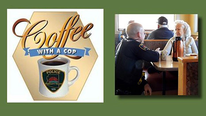 The Prescott Valley Police Department presents Coffee with a Cop at Step One Coffee House on Oct. 1. (Prescott Valley Police Dept.)