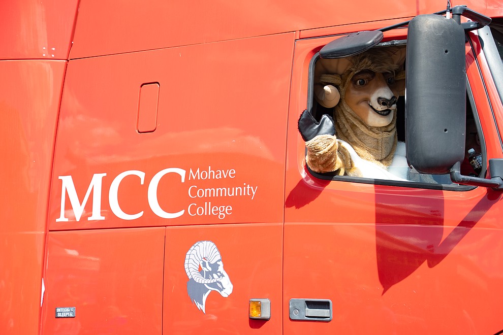 Mohave Community College bighorn mascot. (Photo by Vanessa Espinoza/Daily Miner)