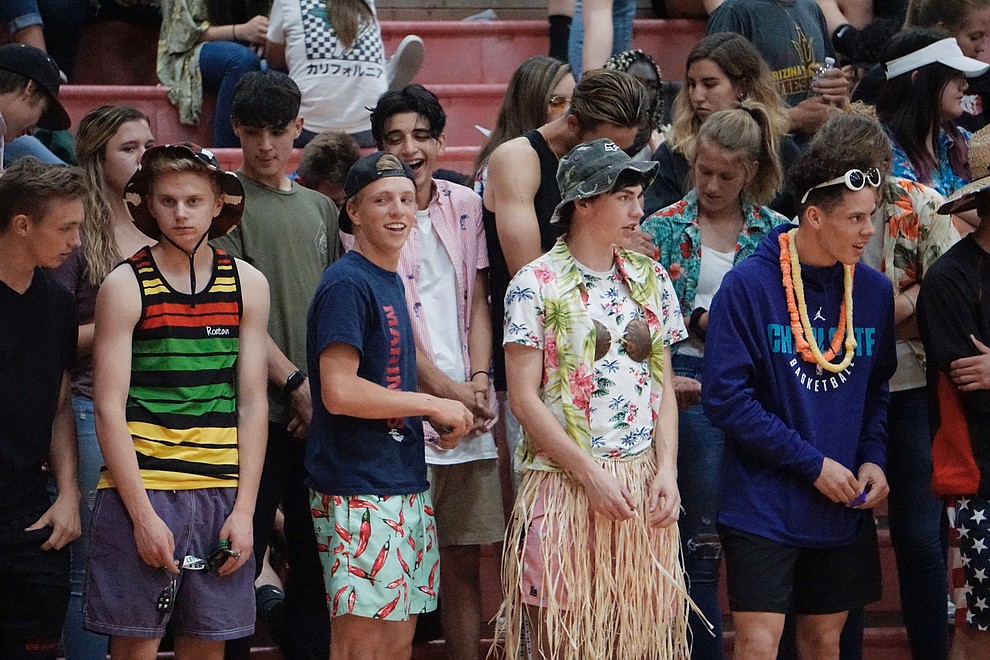 The Bradshaw Mountain student section looks on during the team’s 3-1 win over Coconino on Tuesday, Oct. 1, 2019, at Bradshaw Mountain High School. (Aaron Valdez/Courier)