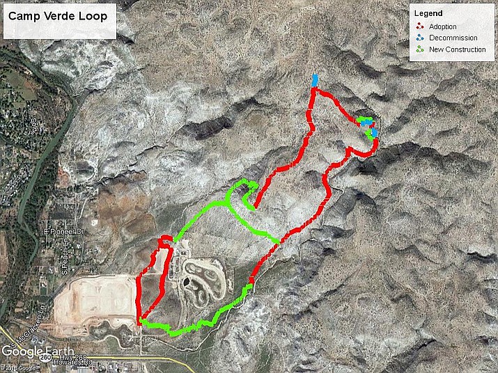 The Town of Camp Verde will apply for a grant to build a 6.4-mile loop trail that would connect the town’s sports complex and equestrian center to the Whites area of the Coconino National Forest. Courtesy of Town of Camp Verde