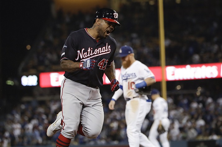 Kendrick slam in 10th lifts Nats over Dodgers 7-3, into NLCS