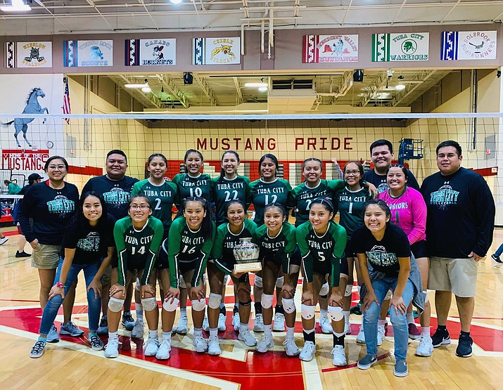 The Tuba City High School Lady Warriors won the 2019 Kayenta Township’s MV Mustangs Volleyball Invitational in Kayenta Sept. 28. (Submitted photo)
