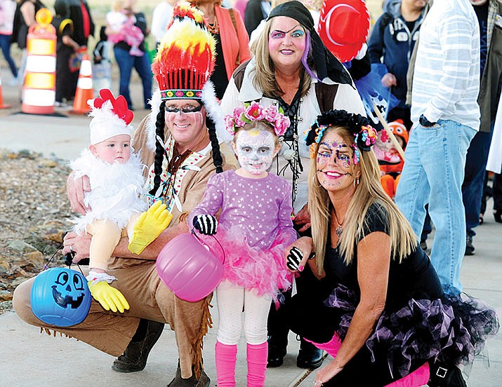 The Skiby family, Lola, Ken, Karrin, Calliope and Mary, at the Prescott Valley Safe Halloween at the Prescott Valley Event Center Saturday evening. (Les Stukenberg/Tribune, file)