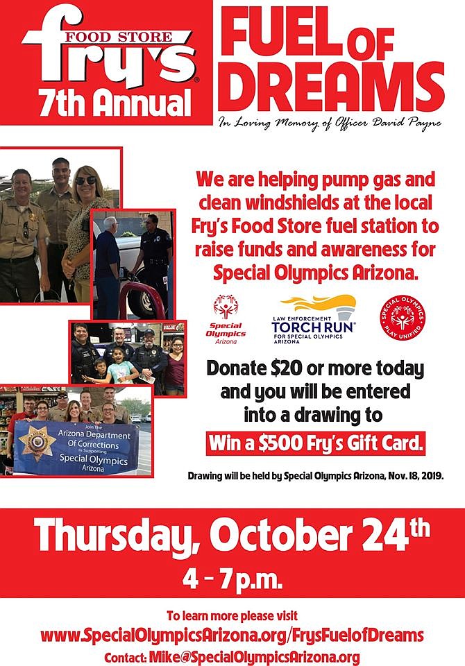 Prescott Valley Police pumping gas Oct. 24 for Fuel of Dreams The Daily Courier Prescott, AZ