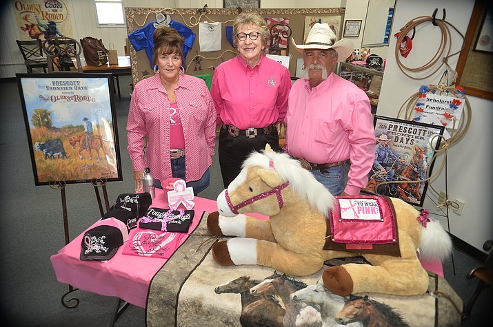 Tough Enough to Wear Pink Chairman Denine Graff, Tough Enough to Wear Pink Chairman Mary Ann Suttles and Prescott Frontier Days President Chris Graff will be on hand for the annual dinner and auction on June 13, 2020. (Les Stukenberg/Courier)