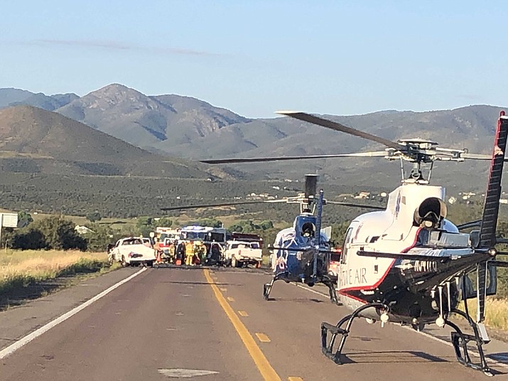 First responders handled a three-vehicle crash on Highway 169 in September. The Arizona Court of Appeals has ruled that state lawmakers cannot limit how much errant drivers have to pay in restitution to the people they kill or injure. (CAFMA/Courtesy, file)