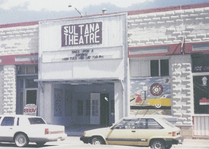 The Sultana Theatre playing Once Upon a Jukebox. The theatre closed after television became popular in the 1950s. (Photo courtesy of Williams Historic Photo Archive)