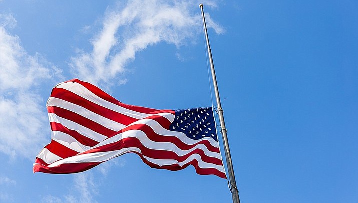 Flags have been ordered at half-staff at all government buildings from sunrise to sunset.