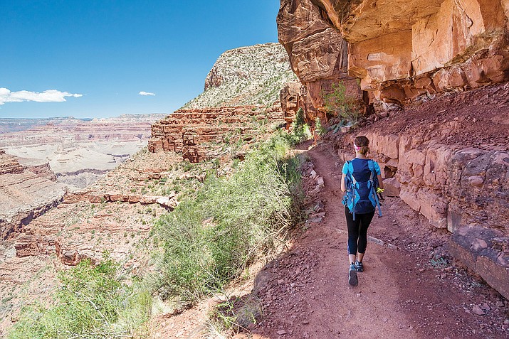 Hiking in the Grand Canyon. (Courier stock image)