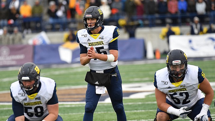 Northern Arizona University senior quarterback Case Cookus has been named as one of four finalists for the 2019 STATS FCS Walter Payton Award, presented annually to the most outstanding offensive player in NCAA FCS Football. (Northern Arizona University/Courtesy)