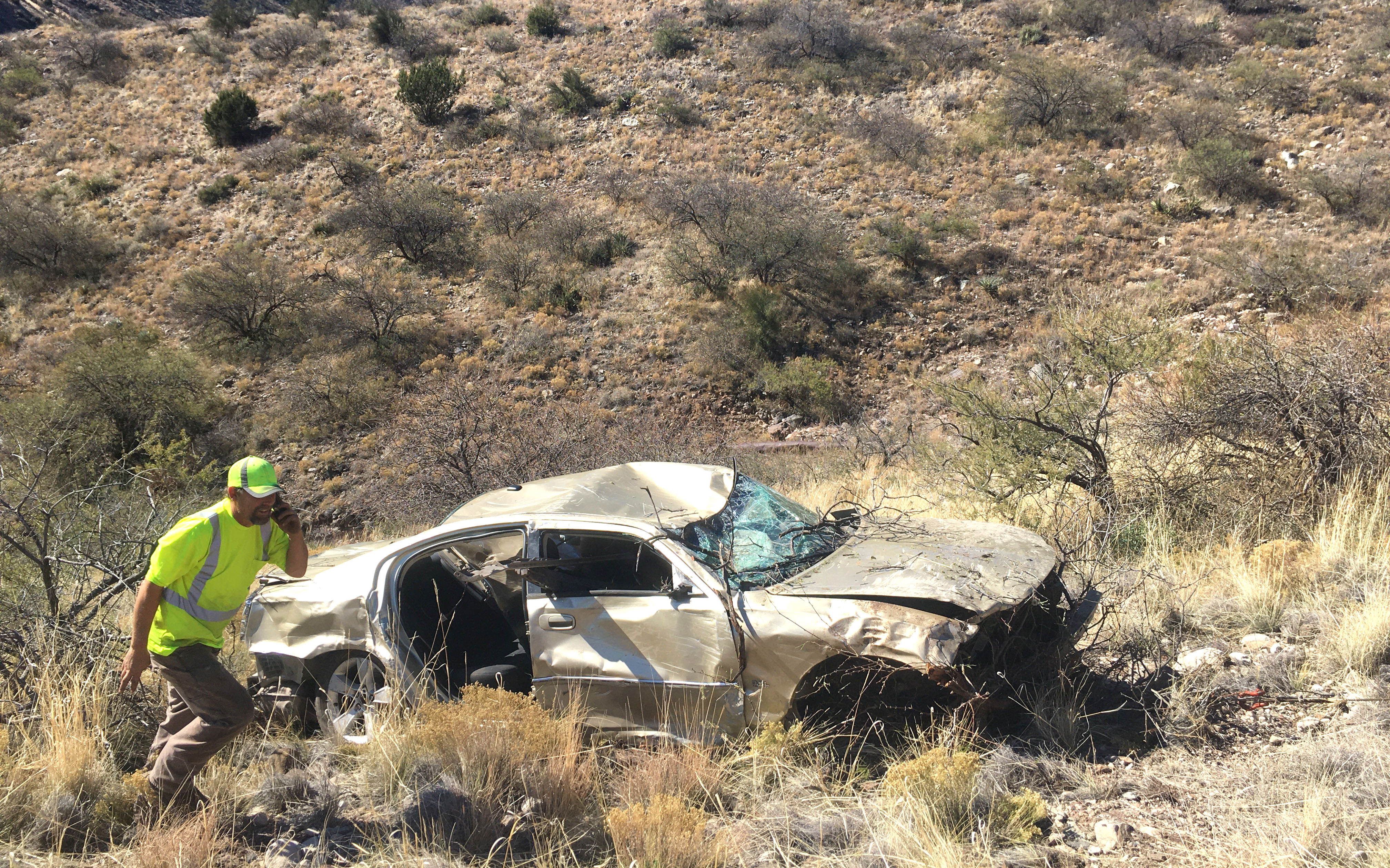 Driver in good condition following mountainside crash in Jerome The