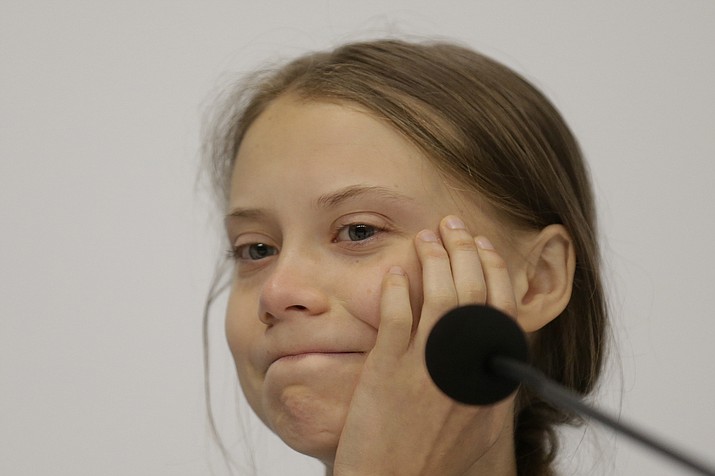 Climate activist Greta Thunberg takes part in a news conference at the COP25 climate summit in Madrid, Spain, Monday, Dec. 9, 2019. Thunberg is in Madrid where a global U.N.-sponsored climate change conference is taking place. (Andrea Comas/AP)
