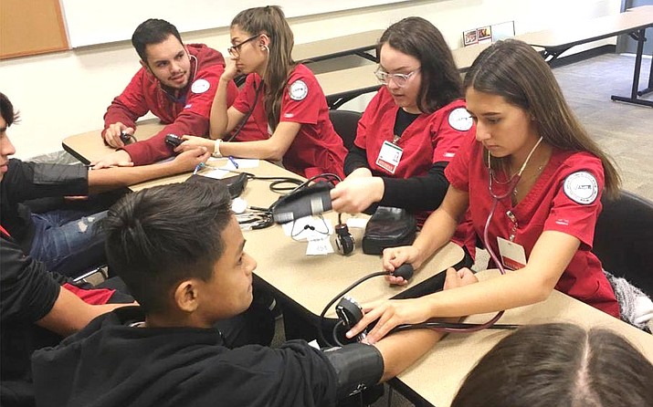Eighth grade students from Camp Verde Middle School and Oak Creek School tour Valley Academy of Career and Technology Education’s centralized campus in Cottonwood. Photos courtesy Valley Academy of Career and Technology Education