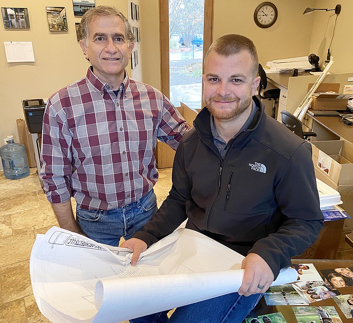 Tierra Verde Builders owner Ben Bassous, at right, with his father, John Bassous. Two years ago, Ben Bassous bought the business from his father and says he plans to have Tierra Verde fully paid off in two years. VVN/Bill Helm