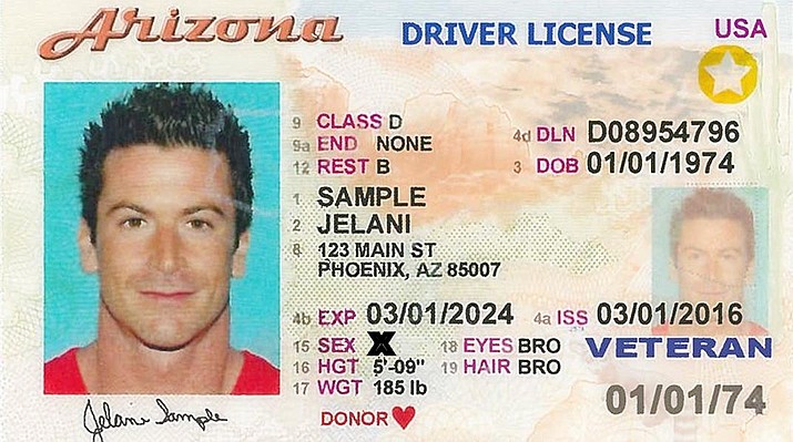 A Green Valley lawmaker wants motorists to have more than the current either-or choice of "male'' or "female'' on state-issued driver's licenses. Note that after the word "sex" on this mockup is an X. Courtesy of Capitol Media Services