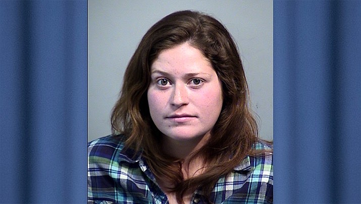 Michelle Hernandez, 24, of Prescott, was booked and charged with DUI including a felony level classification of Aggravated DUI because a child was present in the vehicle. She has since been released from the Yavapai County jail, pending court action. (YCSO/Courtesy)