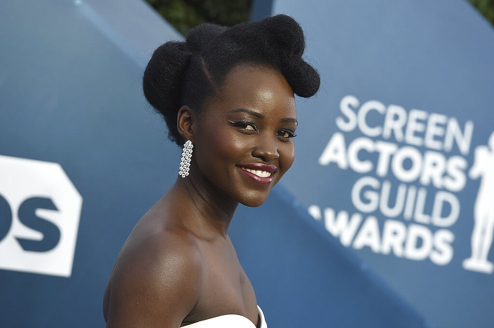Lupita Nyong'o arrives at the 26th annual Screen Actors Guild Awards at the Shrine Auditorium & Expo Hall on Sunday, Jan. 19, 2020, in Los Angeles. (Photo by Jordan Strauss/Invision/AP)