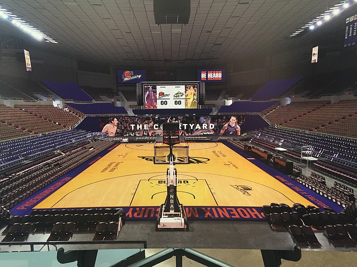Veterans Memorial Coliseum will serve as a temporary home for the three-time WNBA champion Phoenix Mercury while Talking Stick Resort Arena undergoes a $230-million renovation. The AIA announced on Wednesday, Jan. 24, 2020, that the 2A-4A state basketball championships will be played at the coliseum. (Phoenix Mercury/Courtesy, via Cronkite)