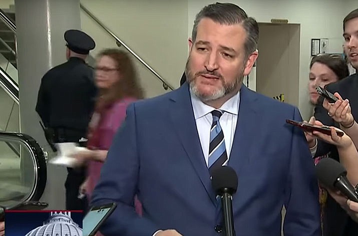 Sen. Ted Cruz, R-Texas, one of many senators who speak to reporters during President Donald Trump’s impeachment. While senators are supposed to be impartial jurors during the trial, they have done some very unjury-like things. (Photo courtesy C-SPAN)