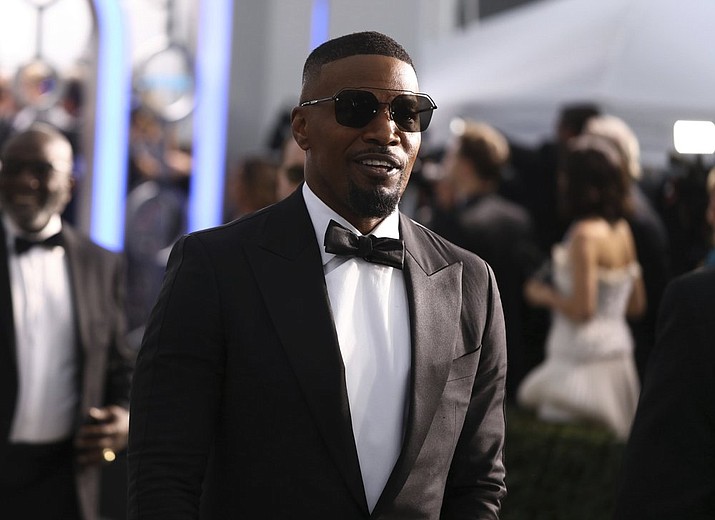 Jamie Foxx arrives at the 26th annual Screen Actors Guild Awards at the Shrine Auditorium &amp; Expo Hall on Sunday, Jan. 19, 2020, in Los Angeles. (Photo by Matt Sayles/Invision/AP)