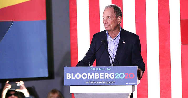Democratic presidential candidate Michael Bloomberg welcomed supporters Saturday as his campaign opened its Arizona headquarters in the warehouse district of downtown Phoenix. (Photo by Farah Eltohamy/Cronkite News)