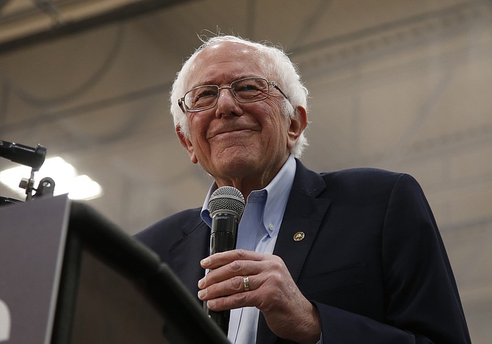 Democratic presidential candidate Sen. Bernie Sanders I-Vt., smiles during his campaign event in Carson City, Nev., Sunday, Feb. 16, 2020. (Rich Pedroncelli/AP)