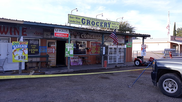 Yavapai County Sheriff’s Deputies were dispatched to an alarm call at the Congress Grocery Store in Congress on Feb. 18, 2020, at about 1:30 a.m. (YCSO/Courtesy)