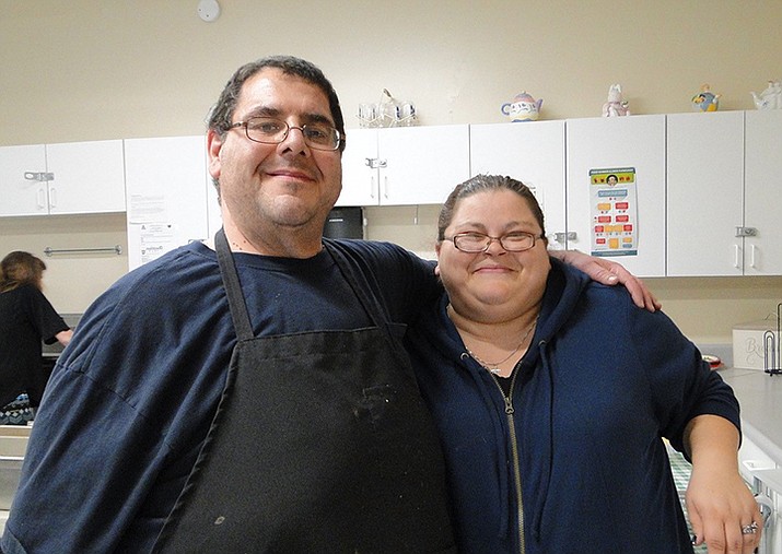 Luigi and Tanya Avellino lend a hand during a spaghetti dinner at the Cordes Lakes Community Center. (Courtesy)