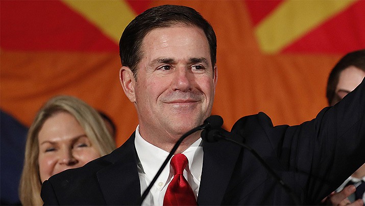 Arizona Gov. Doug Ducey, shown in January, said Thursday that The risk of contracting the new coronavirus in Arizona is low, but the state has practiced for an outbreak and is prepared to respond (Courier File)