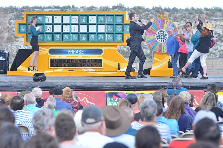 The Wheel of Fortune’s Wheelmobile, the show’s promotional vehicle came to the Cliff Castle Casino Hotel in Camp Verde on Saturday. VVN/Vyto Starinskas