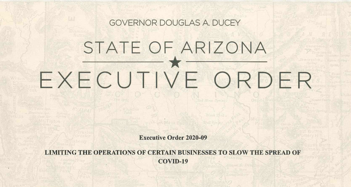 View, download or print full executive order closing bars, restaurants, movie theaters and gyms