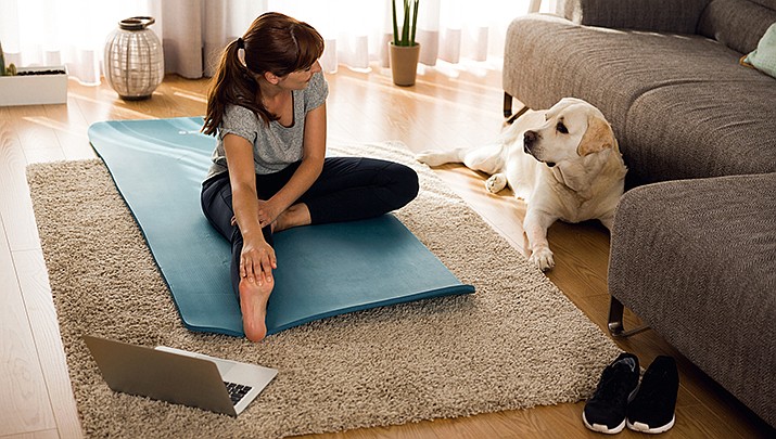 Many work-out facilities have closed, but you can still workout at home for free. We have compiled a short list of online workouts. (Stock image)