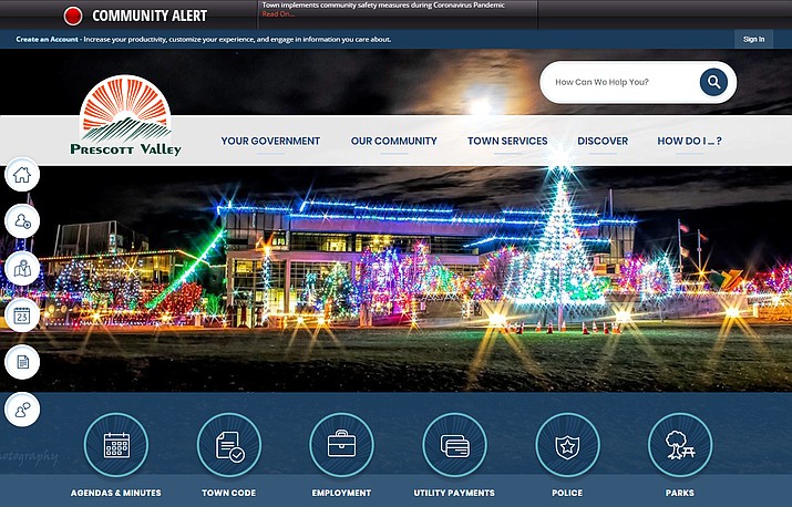 Town of Prescott Valley website. (Screenshot)