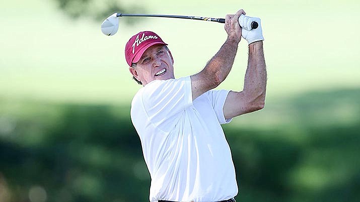 In 1997, Gil Morgan ran away with a victory despite adverse weather at the Tradition tournament in Scottsdale, his first time winning a golf major at any level, and the first of three Champion Tour majors. (Photo courtesy PGA Tour)