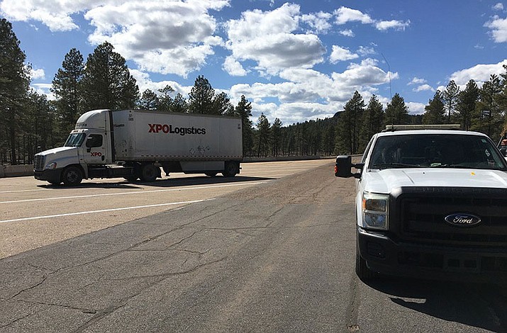 The Parks Rest Area along Interstate 40 west of Flagstaff (milepost 182) and the Christensen Rest Area on Interstate 17 south of Flagstaff (milepost 324) will offer parking, portable toilets and hand washing stations exclusively for commercial vehicle drivers. (Photo/ADOT)