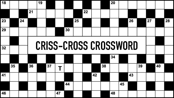 Monday Printable CrissCross Crossword Puzzle 051120 The Daily