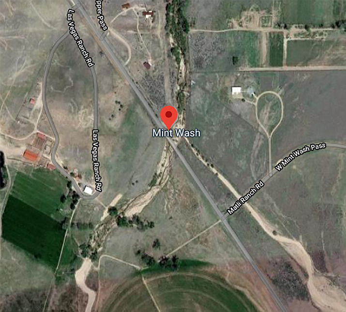 Work on the Mint Wash bridge is scheduled from May 11 to Sept. 16, 2020, according to Yavapai County Public Works. The bridge is 17 miles northwest of Prescott, and about a mile north of the intersection of Williamson Valley and Fair Oaks roads. (Google Earth map)